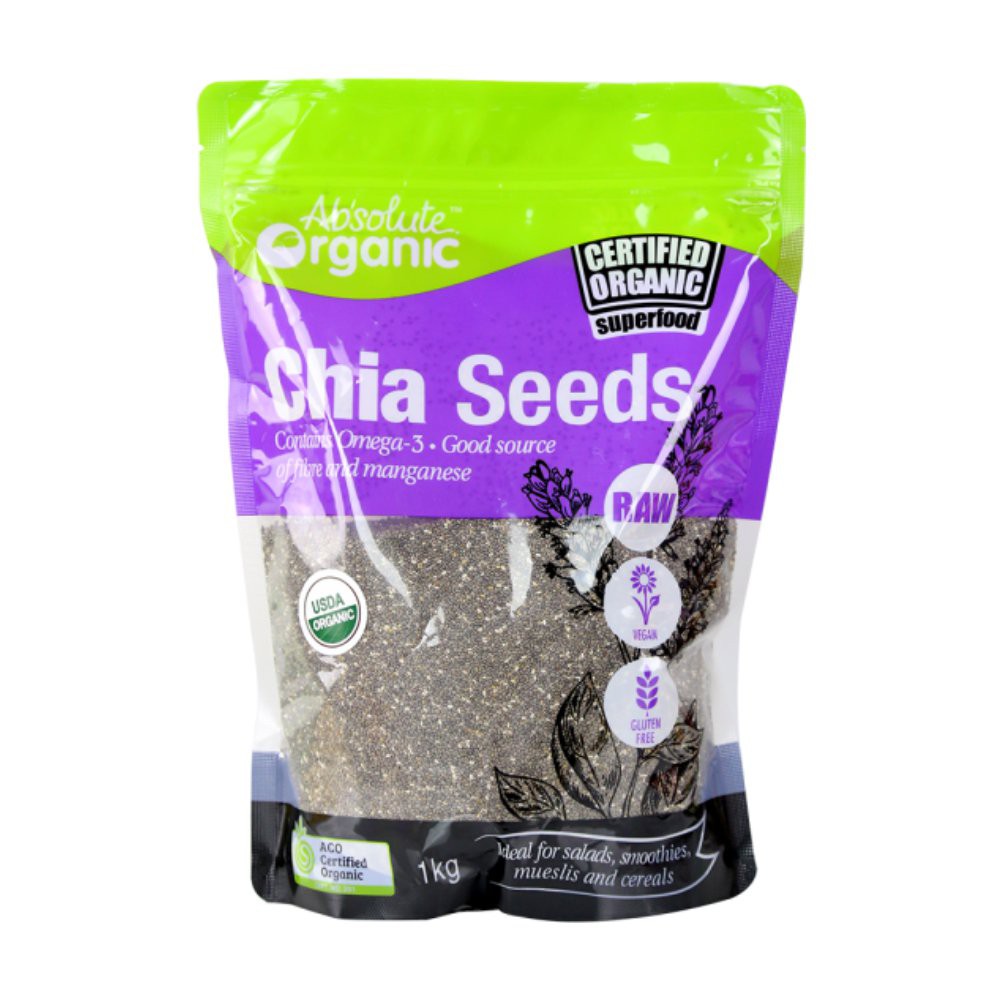 Hạt Chia Seed Úc Absolute Organic 1kg - Hàng Chuẩn