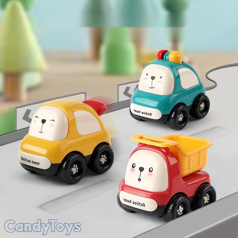 ĐỒ CHƠI XE QUÁN TÍNH HAI CHIỀU HÌNH GẤU DỄ THƯƠNG CHO BÉ
