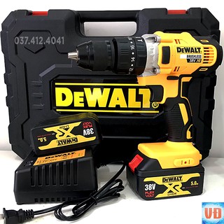 Khoan dewalt 38v - pin 10 cell - có búa - khoan tường, khoan gỗ, bắt vít,... - đa năng - tiện lợi