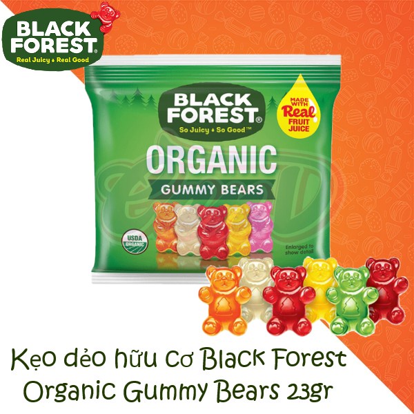 Kẹo dẻo Welch's 22,7g - Black forest organic 23g(Mỹ)