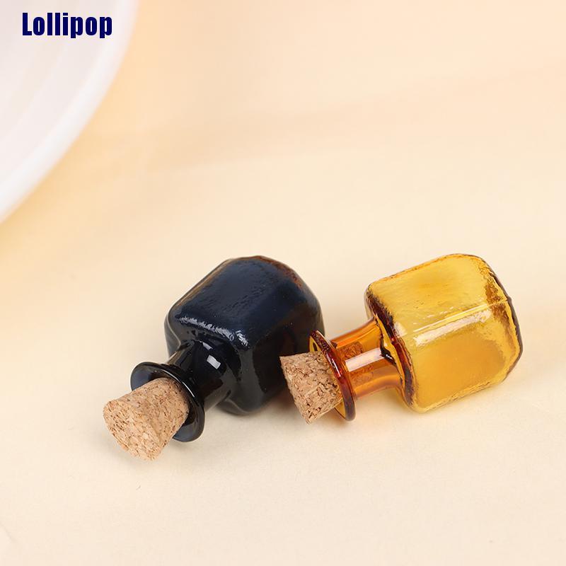 Set 2 lọ thủy tinh mini tỉ lệ 1:12 dành cho nhà búp bê