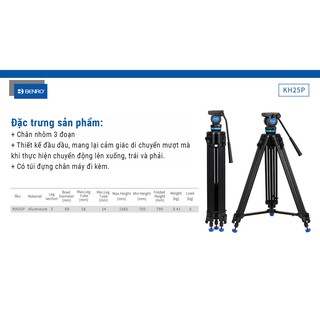Chân máy ảnh Benro KH-25P