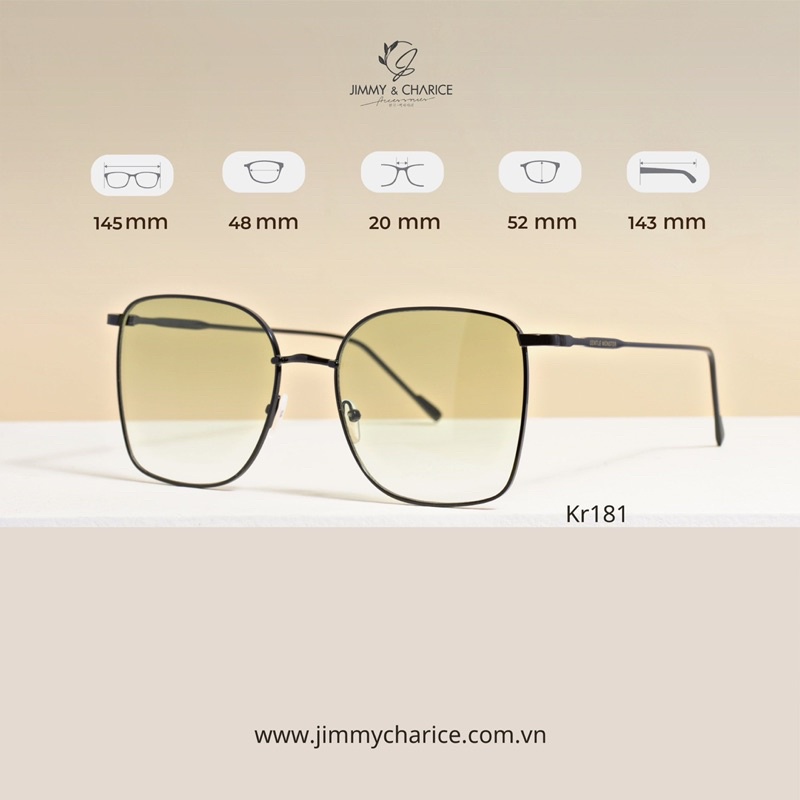 Kính râm Jimmy Charice REME kim loại cao cấp chống Uv400  Kr189