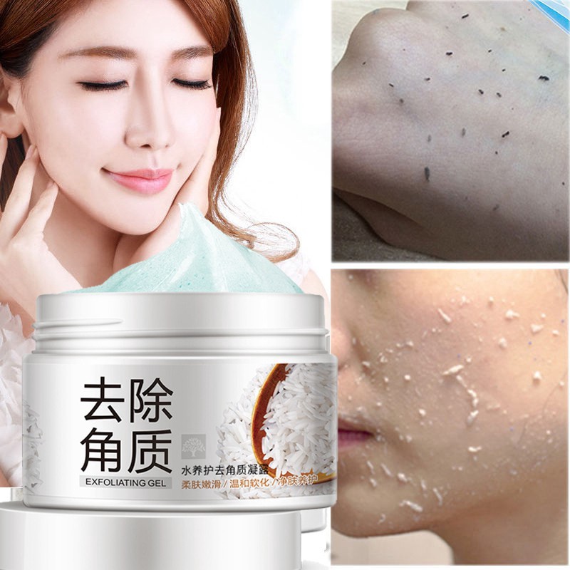 Gel Tẩy Tế Bào Chết Bioaqua Tinh Chất Gạo - Cam - Lô Hội Làm Sạch Da Mặt Và Se Khít Lỗ Chân Lông Giúp Da Trắng Mịn Màng