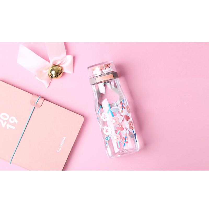 Bình nước One Touch Lock&amp;Lock 500ml Hồng/Xanh - ABF687