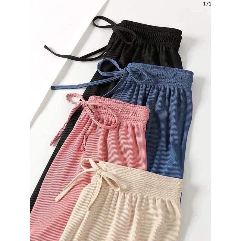 Quần ống rộng culottes vải tăm 95cm_TBM001