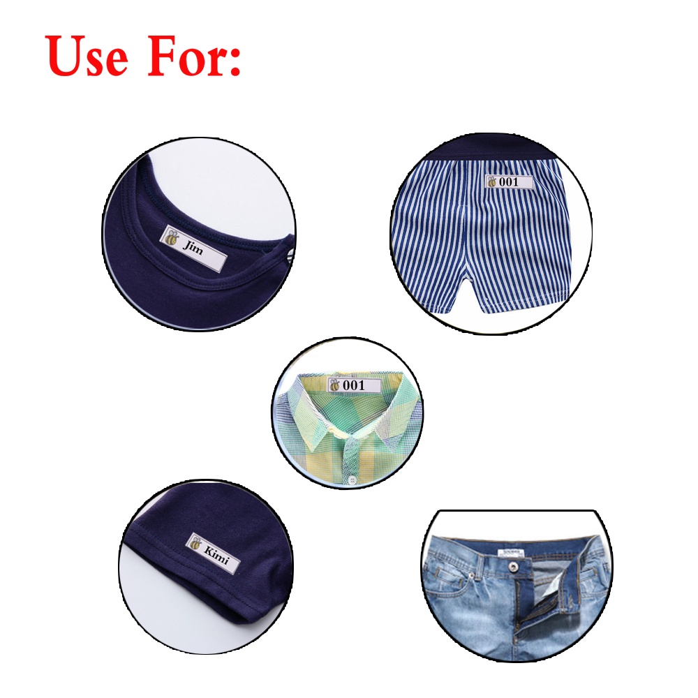 Set 100 / 200 Nhãn Dán Ghi Tên Lên Quần Áo Tiện Lợi