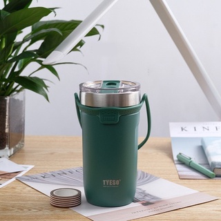 Ly giữ nhiệt tyeso mug thể tích 550ml/710ml có quai xách, tặng kèm ống hút