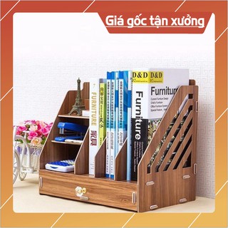 Kệ sách mini để bàn bằng gỗ đa năng