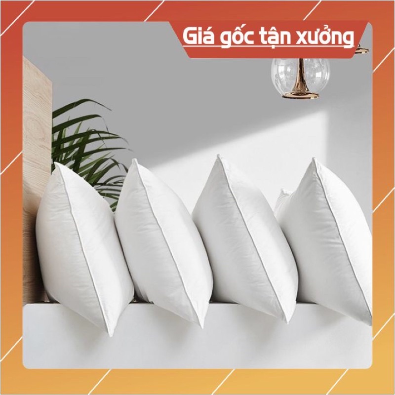 Gối lông vũ ❤️FREESHIP❤️ ruột gối khách sạn bông Gòn microfiber nhân tạo hàng Việt Nam chất lượng cao, ảnh thật kt 60x80