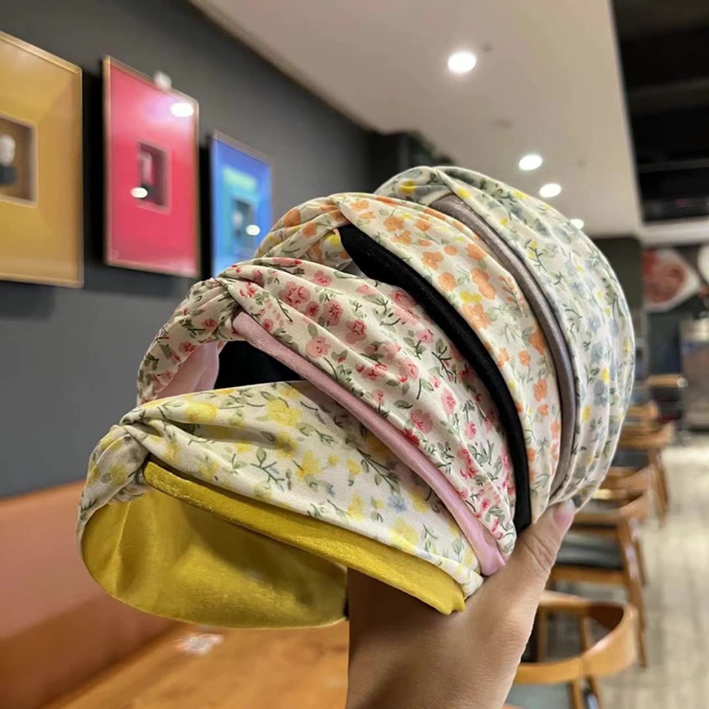 Bờm cài tóc hoa nhí vintage dễ thương