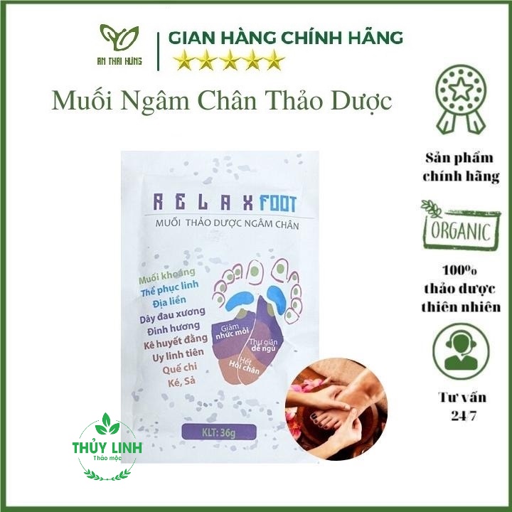 Muối ngâm chân thảo dược Relax Foot Thái Hưng hỗ trợ ngủ ngon, giảm nhức mỏi, hết hôi chân