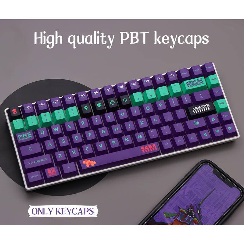 139/151 keys EVA 01 English Japanese Personalized Keycaps Cherry Profile PBT Keycap For GMK Cherry MX Switch Mechanical Keyboard