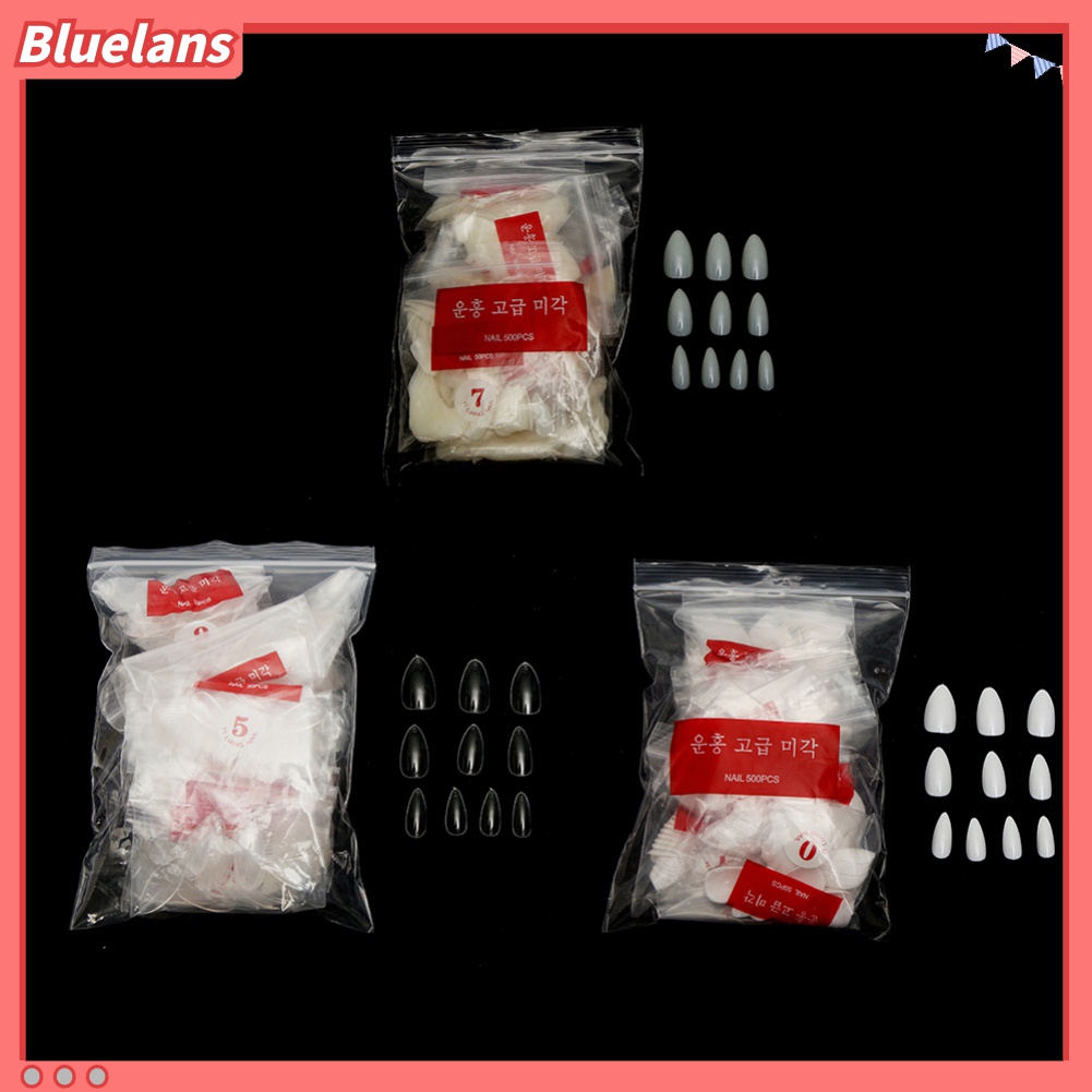 Bluelans♡ Bộ 500 Móng Tay Giả Gắn Trang Trí Nghệ Thuật