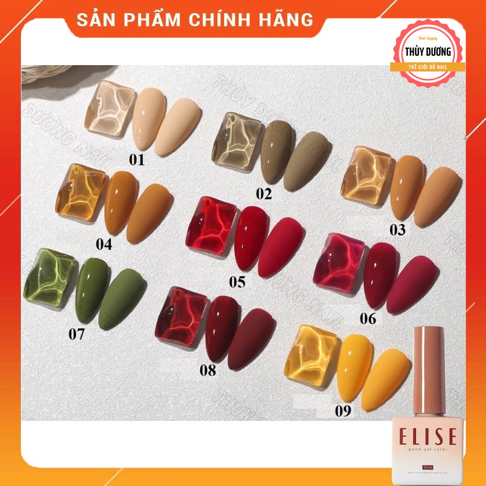 Sơn gel Elise cao cấp chính hãng mã Qred 15ml