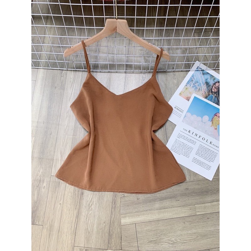 Áo hai dây cổ tim kèm bảng màu | BigBuy360 - bigbuy360.vn