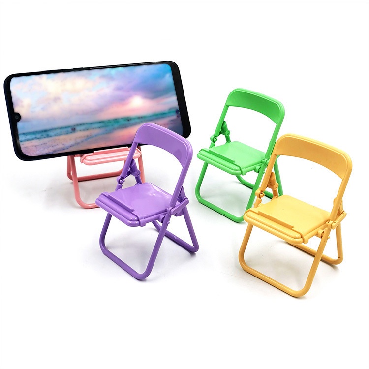 Giá đỡ điện thoại máy tính bảng ipad để bàn hình chiếc ghế cute gấp xếp gọn kệ ghế tựa để sạc đt đứng nằm ngang xem phim