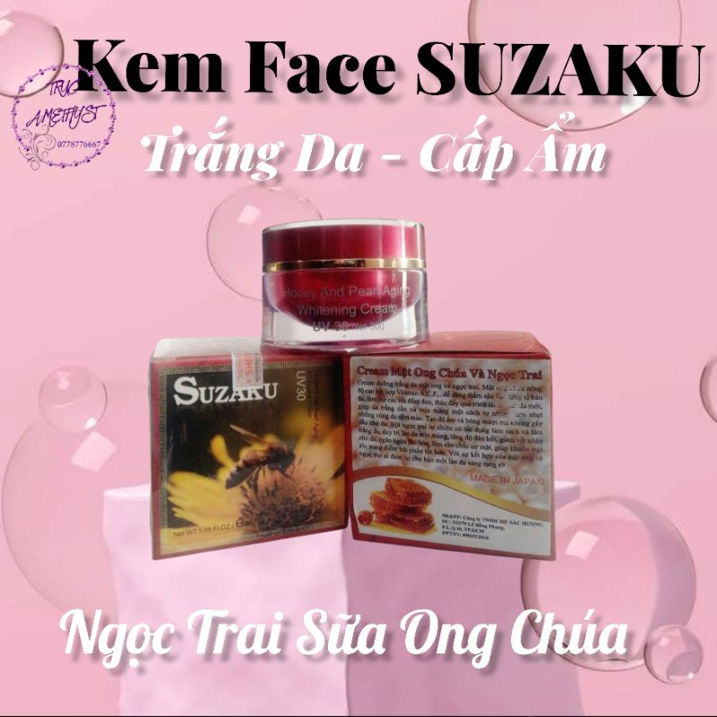 KEM TRẮNG DA SUZAKU MẬT ONG CHÚA VÀ NGỌC TRAI