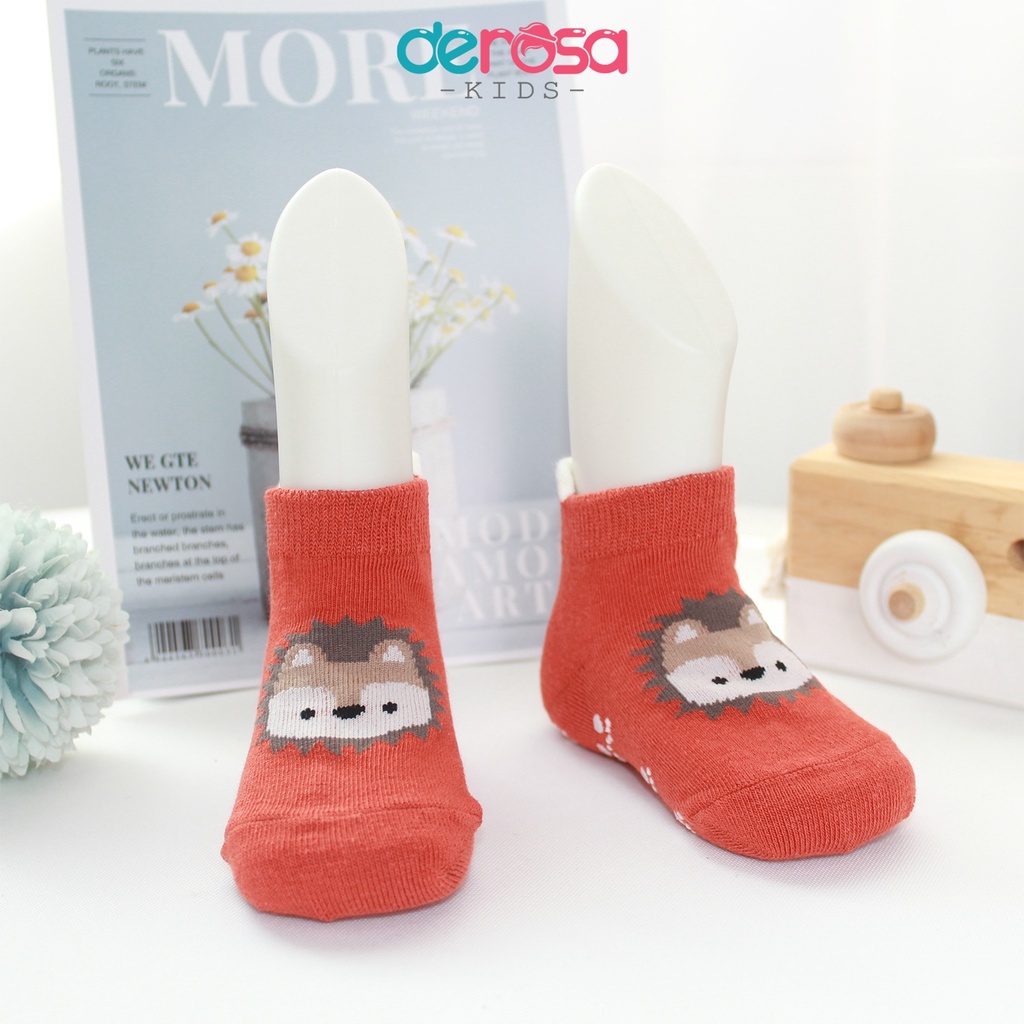 Tất cho bé vớ chân bé gái bé trai ngắn cổ chất liệu cotton DEROSA KIDS | 6 - 24 tháng | AWPK028