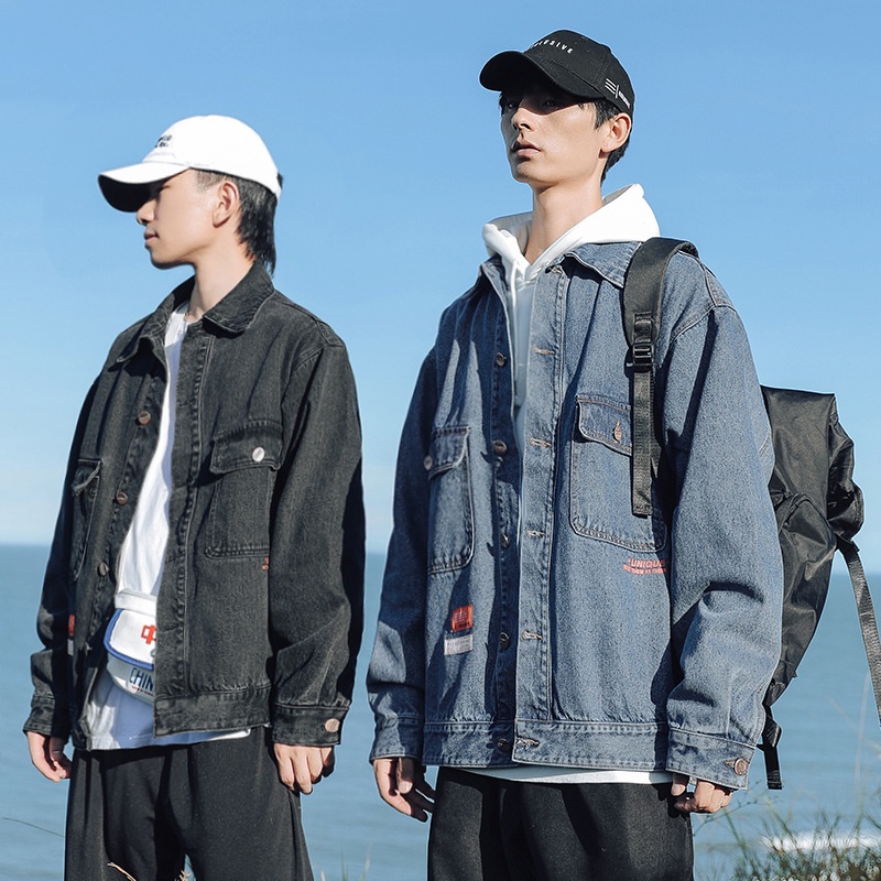 Áo khoác jeans nam phong cách hàn quốc