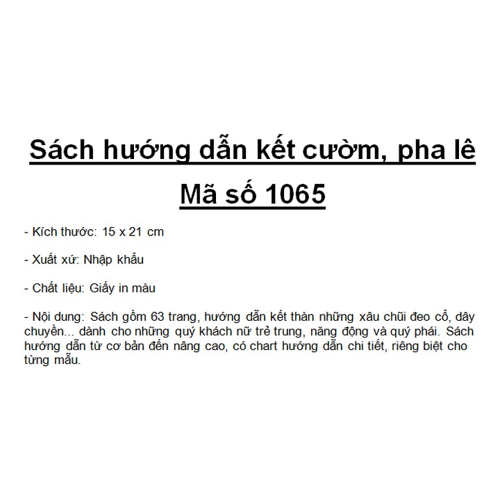 Nghệ thuật kết cườm, pha lê - Mã số 1065