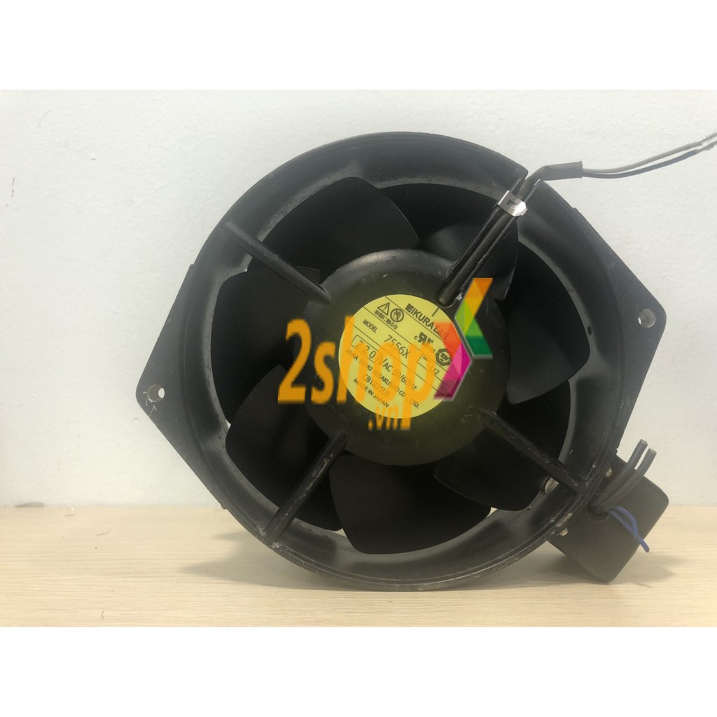 Quạt hút, quạt tản nhiệt AC chịu nhiệt 220V 17cm IKURA FAN 7556X, 220VAC, 172x150x55mm