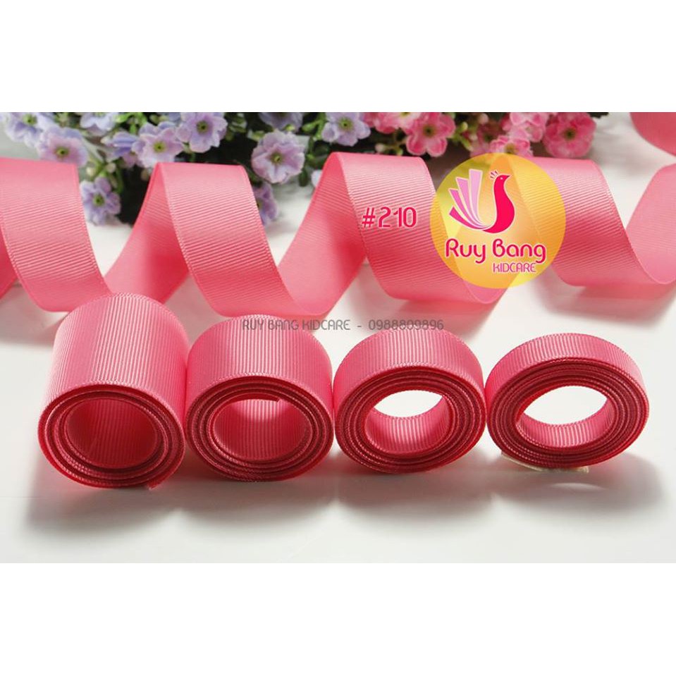 Ruy băng gân tông hồng ( cuộn 5m)