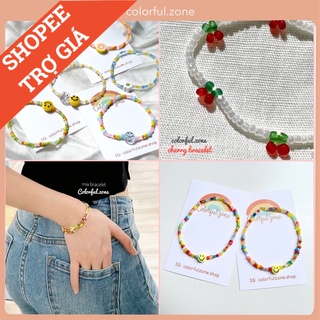 Vòng tay nữ hạt cườm handmade hot trend phong cách Hàn Quốc dễ thương