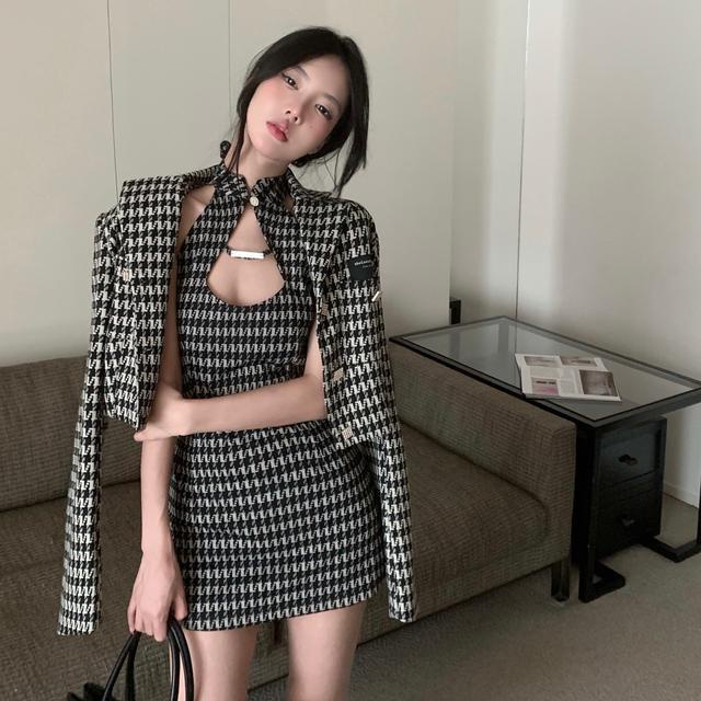 【F&amp;X】Váy ôm hông có túi mùa thu mới 2022