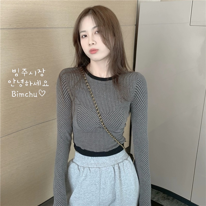 Áo Len Nữ Dài Tay Kẻ Tăm Dáng Ngắn Sành Điệu Chất Len Hàn Quốc - S66 | BigBuy360 - bigbuy360.vn