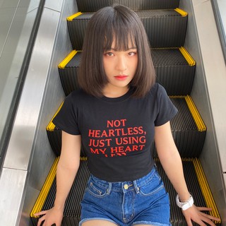 Usthebasic - Áo croptop Heartless