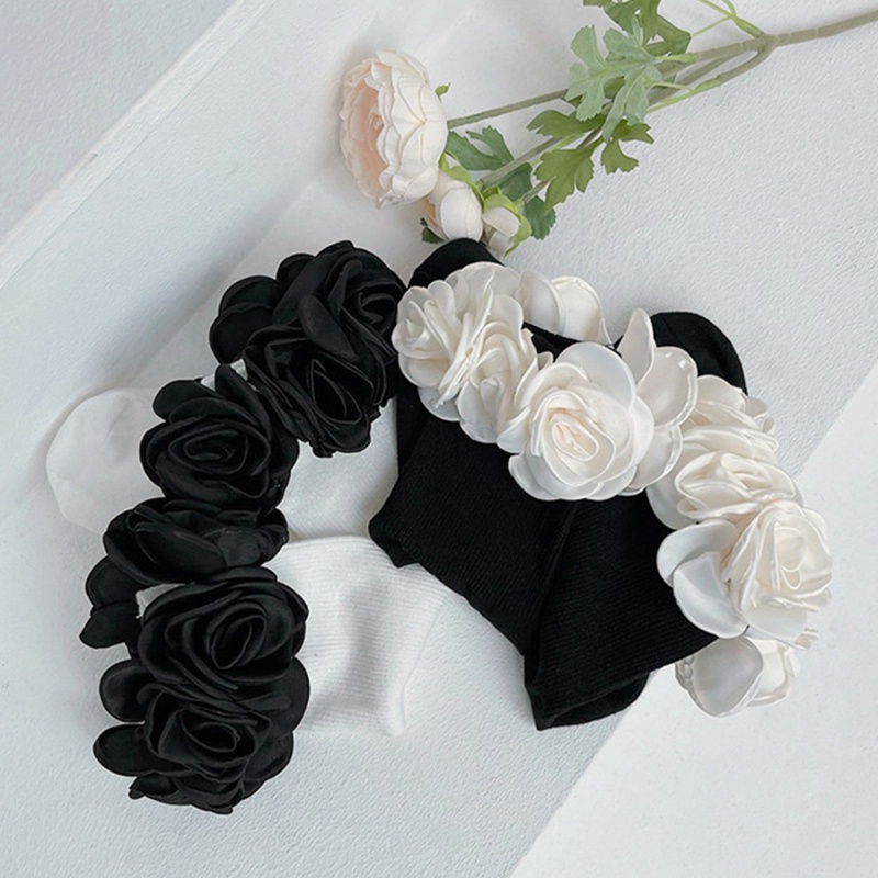 Youyo Vớ Mắt Cá Chân Có Gân In Họa Tiết Hoa Trà 3D Phong Cách Lolita Vintage Thanh Lịch Trang Trí Nhà Cửa