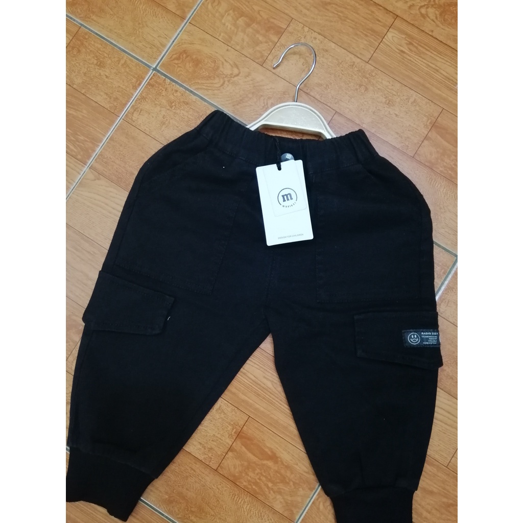 [ Ảnh Thật ] Quần kaki đen ống bo cho bé trai (10-20kg)