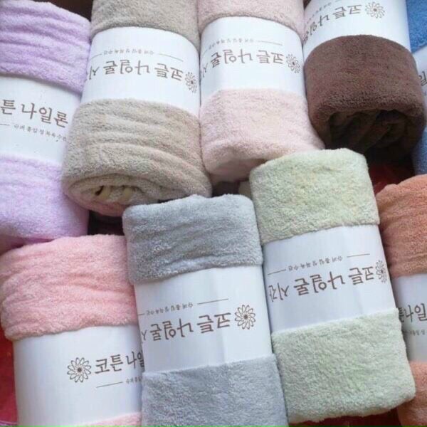 Khăn tắm lông cừu cao cấp 100x50cm siêu thấm Vapuno Hàn Quốc