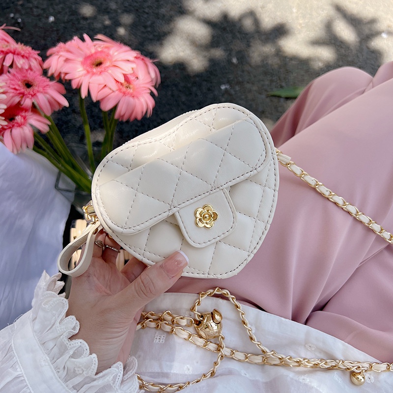 Túi IELGY đeo chéo dây xích họa tiết hình thoi thiết kế Niche cho nữ