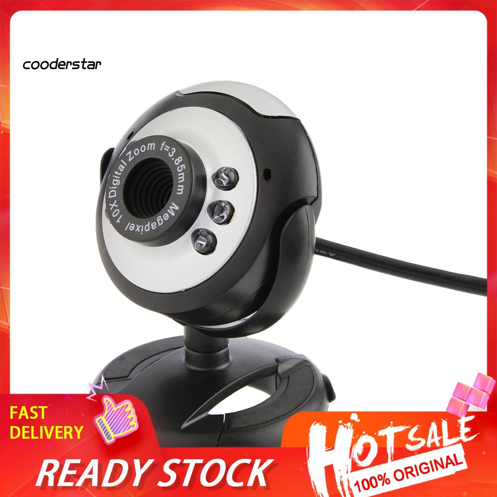 Webcam Usb Hd 12.0mp 6 Led Kèm Mic Cho Máy Tính