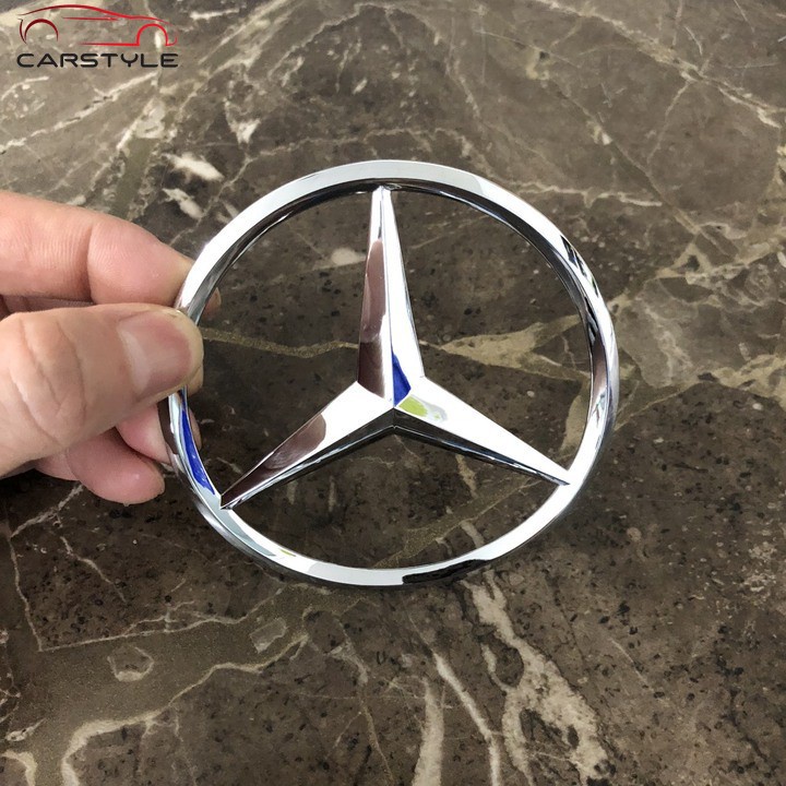 Logo biểu tượng sau xe ô tô Mercedes cao cấp M9 Chân cài 3 chấu