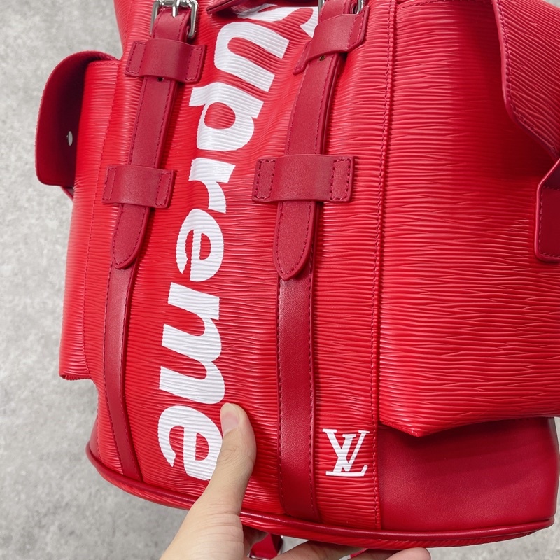 ⚡️[Mirror Quality] - Balo Luon Vuitton x S.upreme Christopher Backpack Epi PM Red, Balo S.upreme