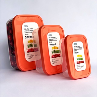 Hộp Đựng Thức Ăn, Hộp Đựng Bảo Quản Thực Phẩm Tủ Lạnh, Lò Vi Sóng HOKKAIDO Inochi (Dạng Chữ Nhật)