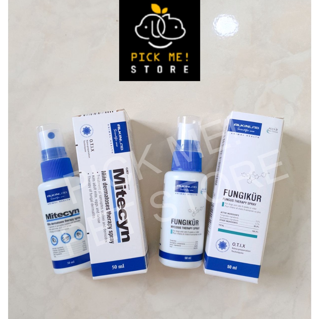Xịt Nấm Ngứa, Ghẻ Fungikur, Mitecyn Cho Chó Mèo