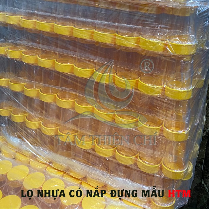 Lọ nhựa đựng mẫu nắp vàng không nhãn túi 5 cái