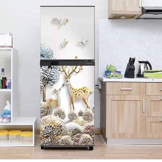DECAL 3D  HƯƠI SAO SIÊU ĐẸP CHO TỦ LẠNH
