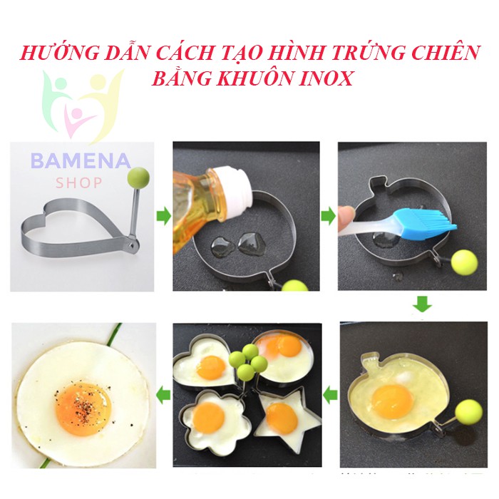Khuôn inox tạo hình trứng rán, trứng chiên và bánh rán cho bé DC08