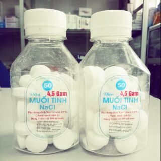 Viên Muối Tinh.  Lọ 50 viên