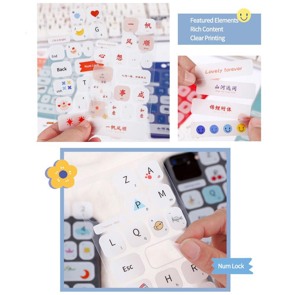 Aaron1 Sticker Dán Bàn Phím Máy Tính Laptop PC Nhật Ký DIY Nhiều Màu Sắc
