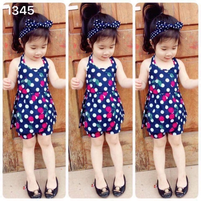 Bộ thô nơ lưng cho bé gái