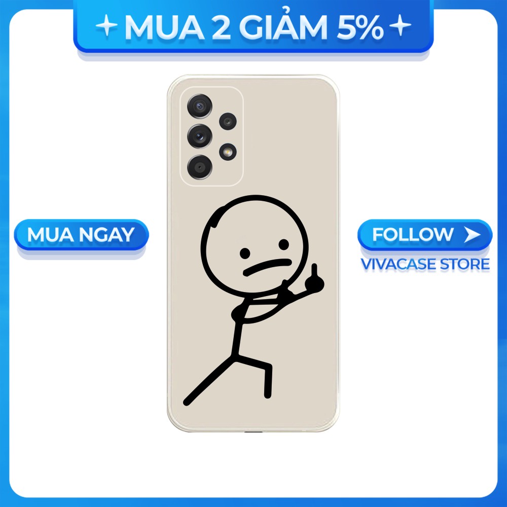 Ốp lưng cạnh vuông Samsung A10/A30S/A72/A50S/A32/...viền bảo vệ camera hình Người que BST1