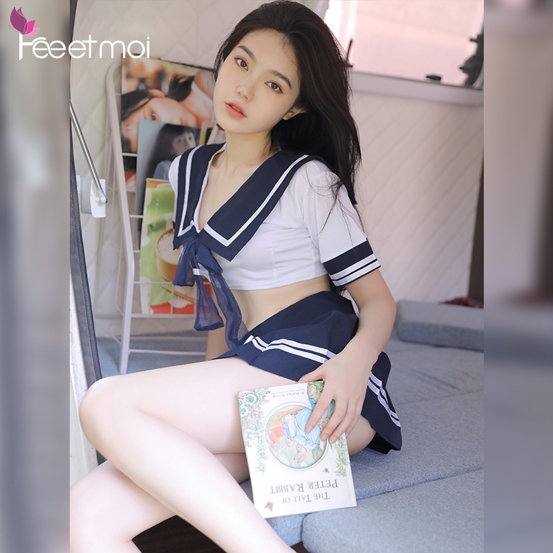 Đồ ngủ sexy cosplay hóa trang học sinh , Bộ đồ ngủ làm từ thành phần Polyester chân váy xếp ly SEXYZEMY STORE | BigBuy360 - bigbuy360.vn