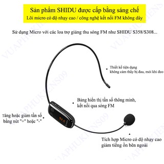  Micro SHIDU-S1 không dây sóng FM dùng cho loa trợ giảng thu sóng FM | Hàng chính hãng