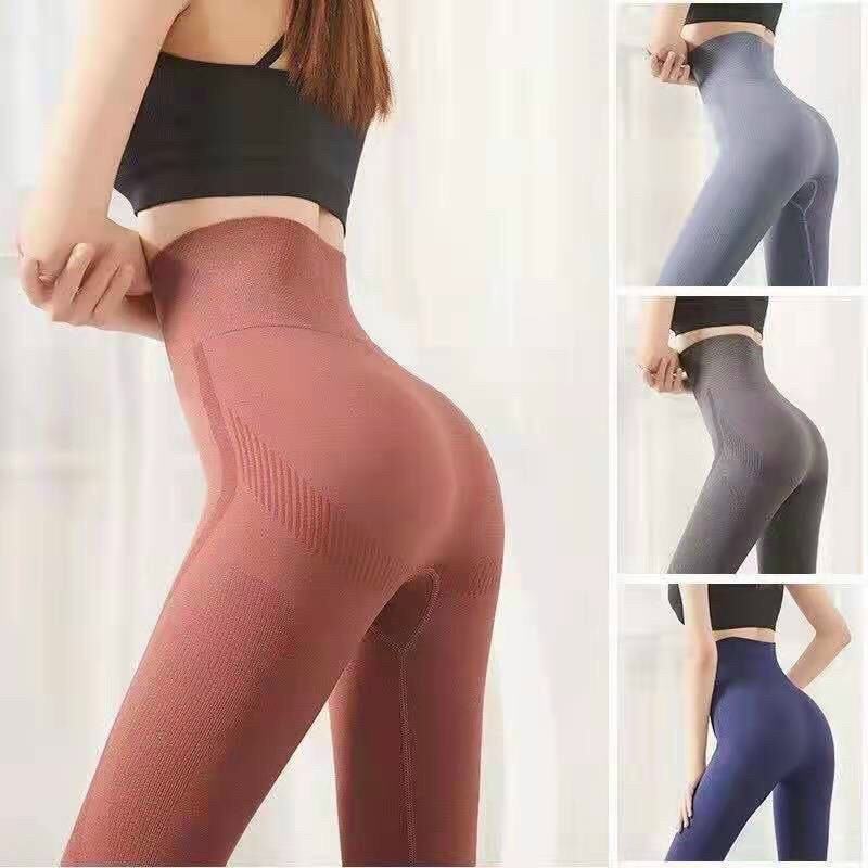 Quần tập gym yoga legging nữ cạp cao Mẫu Trơn NAQI nâng mông tôn dáng vải co dãn 4 chiều thoáng mát